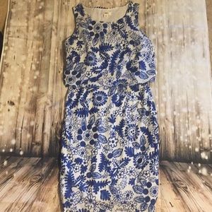 Cato blue and white floral dress